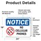 Signmission No Cellular Phones, 24 in W x Rectangle, Vinyl Decal OS-2PACK-NS-D-1824-L-16045 - alternate 4